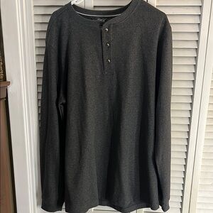 Men's Black Henley Shirt